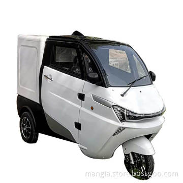 Three wheel electric car with cargo box made in China with COC certificate low-speed lead-acid battery adult EEC electric car